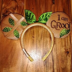 Groot Inspired Brown and Green Headband